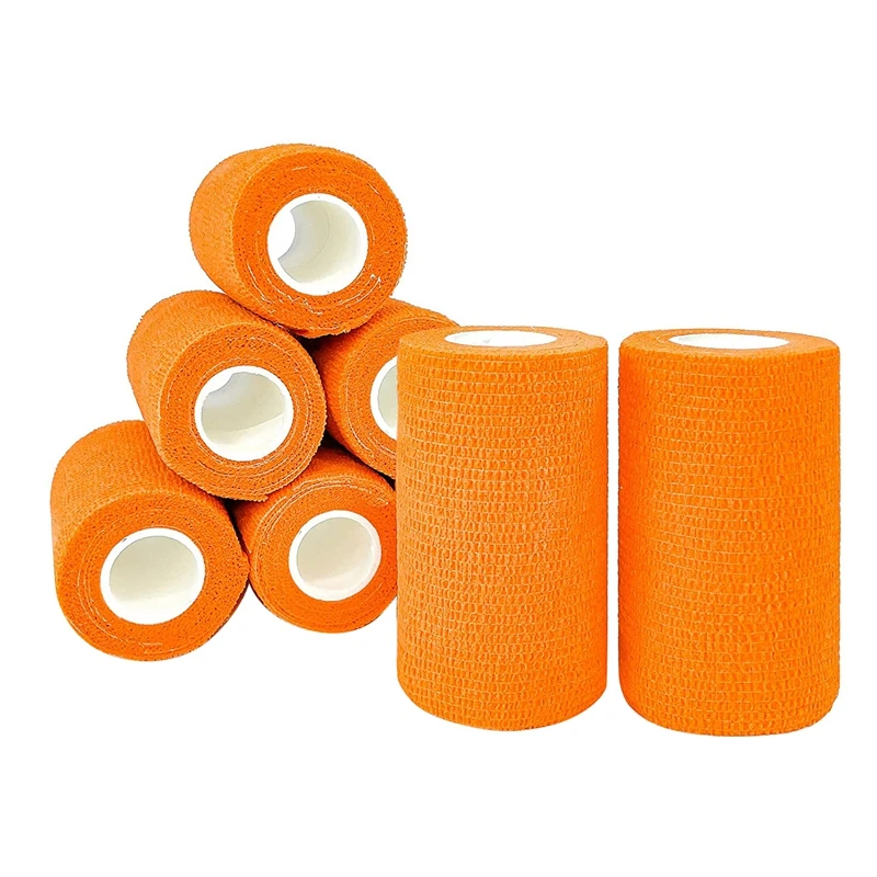 Top!-Self Adhesive Cohesive Bandage Wrap Athletic Elastic Cohesive Bandage For First Aid Sports Human And Animals