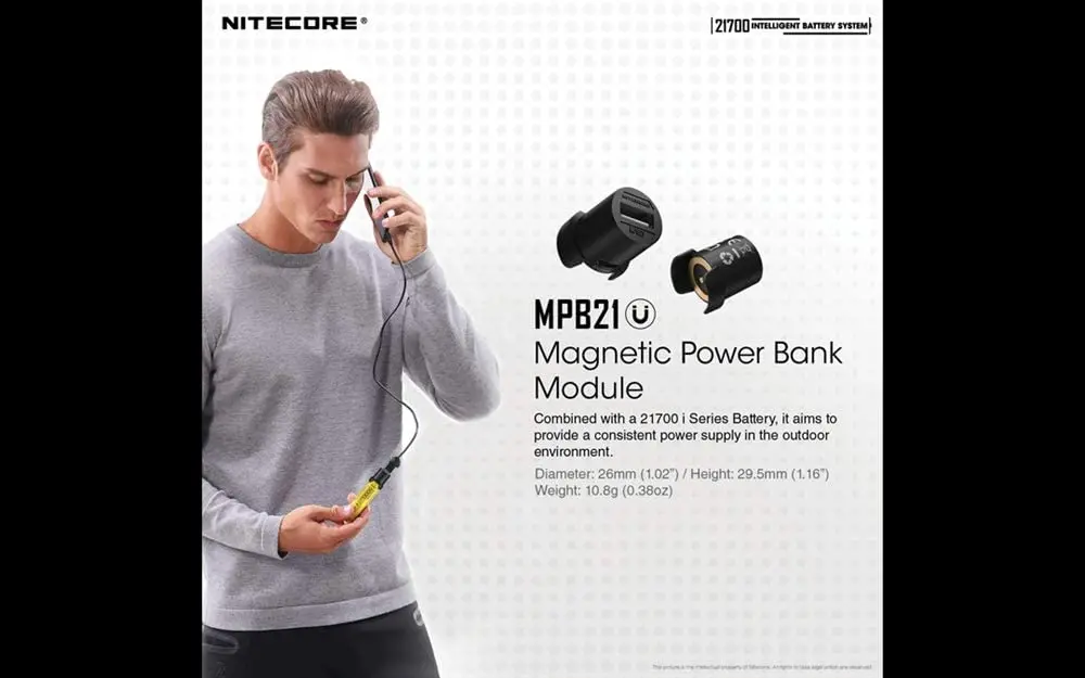 Combo: Nitecore Intelligent Battery System MPB21 KIT: 3-in-1 Light, Charger & Powerbank w/2x extra NL2150HPi battery