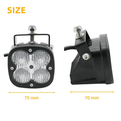 Imagen 2 del producto Luz LED de trabajo de 3 pulgadas, 12V, 24V, 40W, haz combinado de inundación, faros LED, luz antiniebla de conducción para todoterreno, camión, SUV, ATV, UTV, UTE, Moto