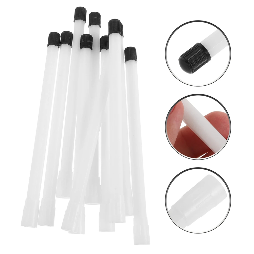 

10 pcs Tire Extension Valve Dual Stem Extender Plastic Durable Scooter Car Truck Inflating Tool White for Multiple Tires