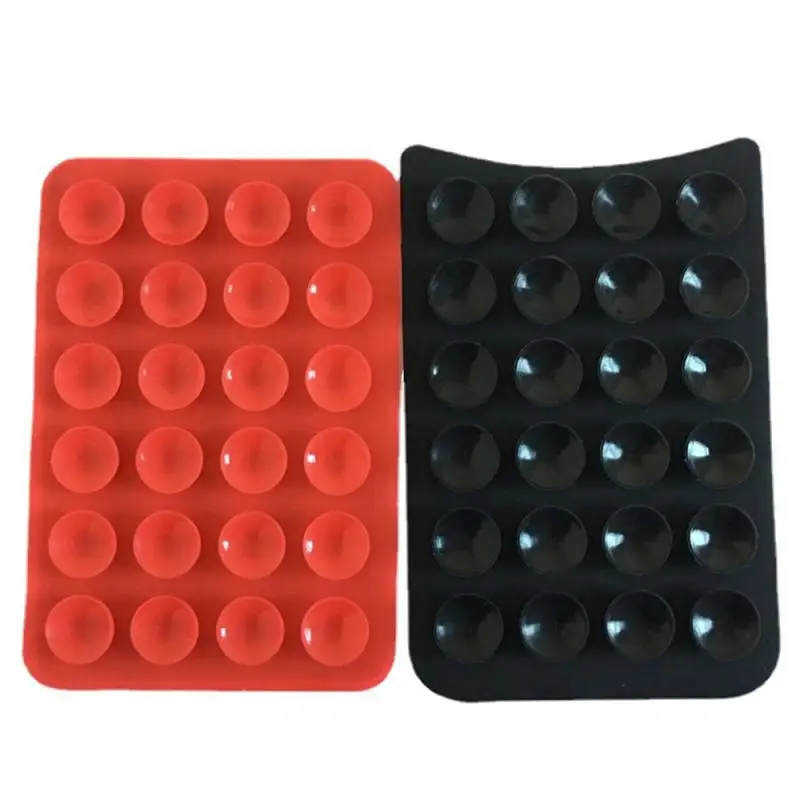 Multifunctional Silicone Single Sided Self-adhesive Anti Slip Suction Cup Mobile Phone Sticker Square 24 Suction Cups