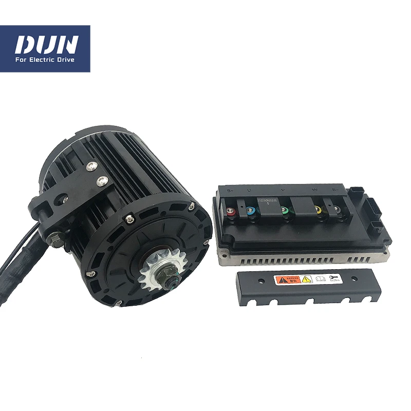 QS138 90H 4000W Peak 13KW 6500RPM Mid-Drive PMSM Motor with EM150 ECU Moped Controller Kits