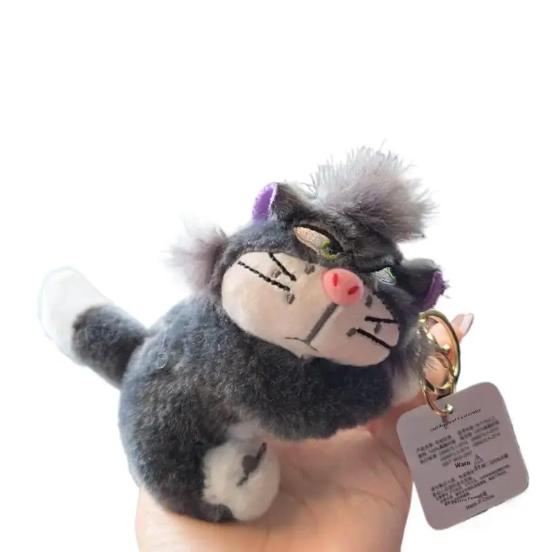1pc Plush Stuffed Toys Backpack Hangings Decoration Gifts Cute Lucifer Cat Doll Keychain Pendant