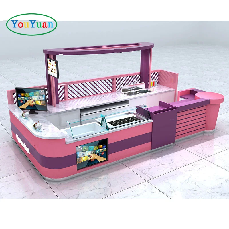 (customized)YOUYUAN retail store furniture bread display showcase gelato showcase display hot food kiosk whiskey