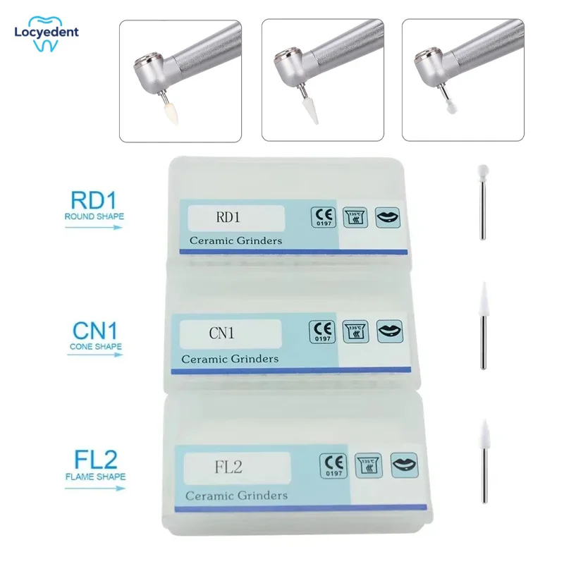 

3x12pcs/box Dental White Polishing Stones Flame Cone Shape FG Burs Drills Arkansas Stone FL2 CN1 RD1 for High Speed Handpiece