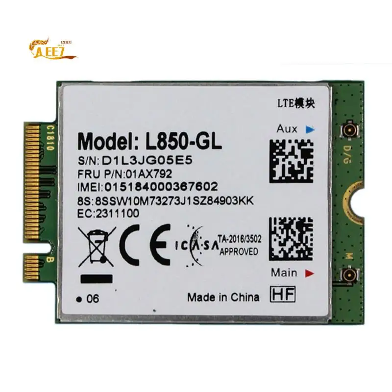 

AEE7-L850-GL 01AX792 M.2 Card 4G LTE Wireless Module For Lenovo Thinkpad X1 Carbon T480S T580 P52 X280 X390 X395 P53 T490