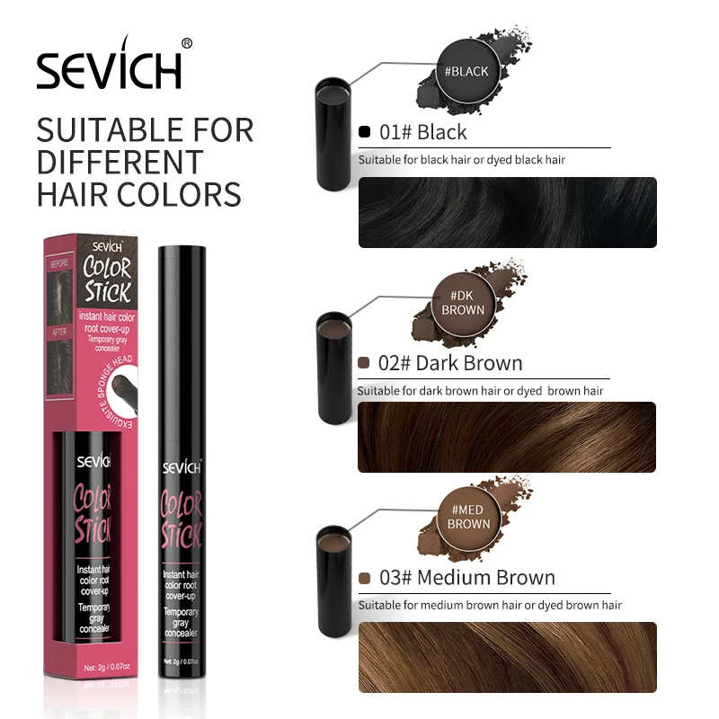 Sevich Beard Filling Pen Beard Enhancer Powder Beard Coloring Shaping Tools Waterproof Black Brown for Man Cosmetic 2g