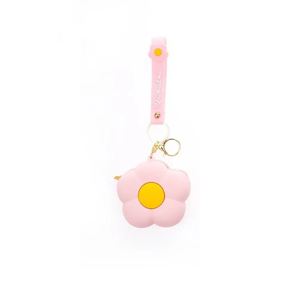 

Cartoon Flower Shape Baby Pacifier Box Silicone Washable Coin Wallet with Key Chain 3D Nipple Case Outdoor