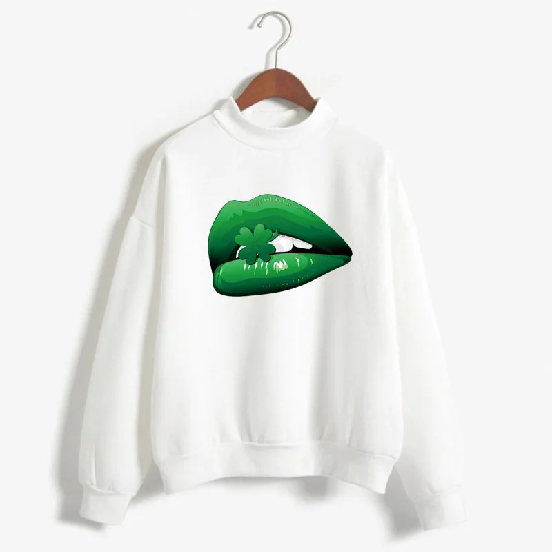 Mode Rode Lippen Afdrukken Vrouwen Sweatshirt Zoete Koreaanse O-hals Gebreide Trui Dikke Herfst Winter Snoep Kleur Losse Lady Kleding