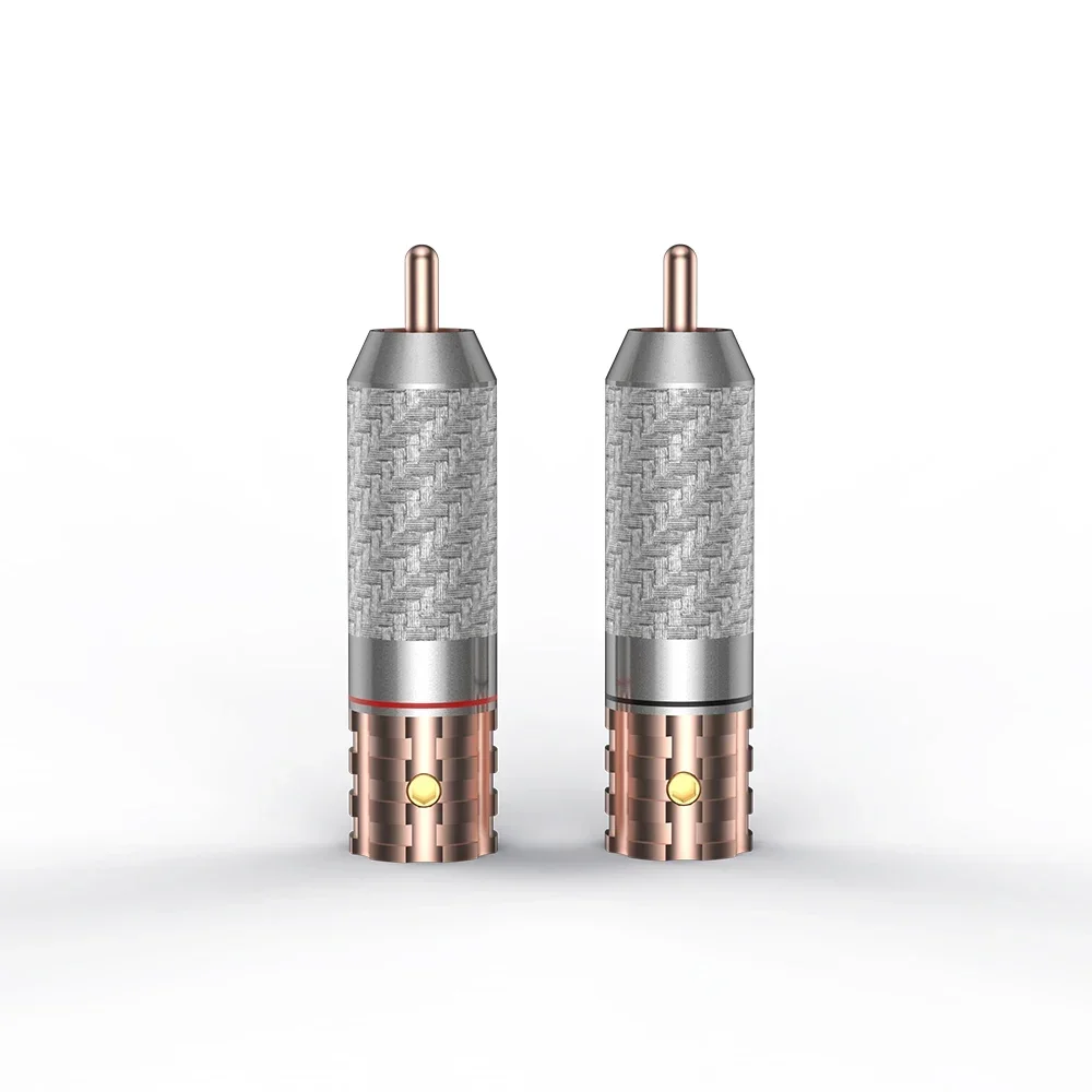 

Viborg VR108/G/R Pure Copper Carbon Fiber Gold/Rhodium plated RCA Plug screws locking