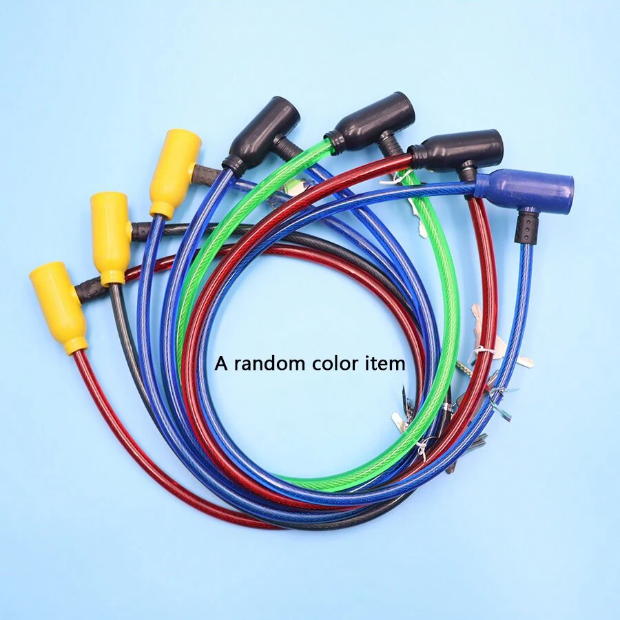 قفل دراجة بلون عشوائي، قفل مضاد للسرقة، قفل الدراجة الكهربائية، قفل سلك فولاذي، قفل الدراجة، ملحقات الدراجة الجبلية #3