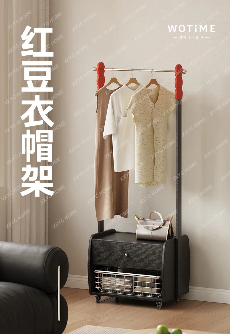 

TTTTBedroom Мобильная вешалка для одежды с вешалкой на колесах Многофункциональное входное хранилище Напольное подвесное хранилище для одежды