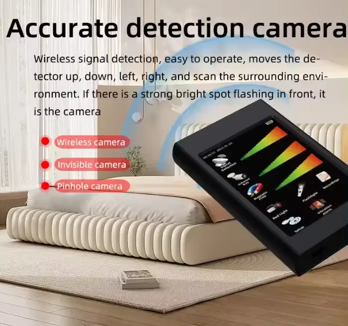 Portable handheld anti-tracker GPS Signal & Infrared Camera Detector, EMF Recording,Anti-Spy Detecter for Home/Car, Easy Operate view 2
