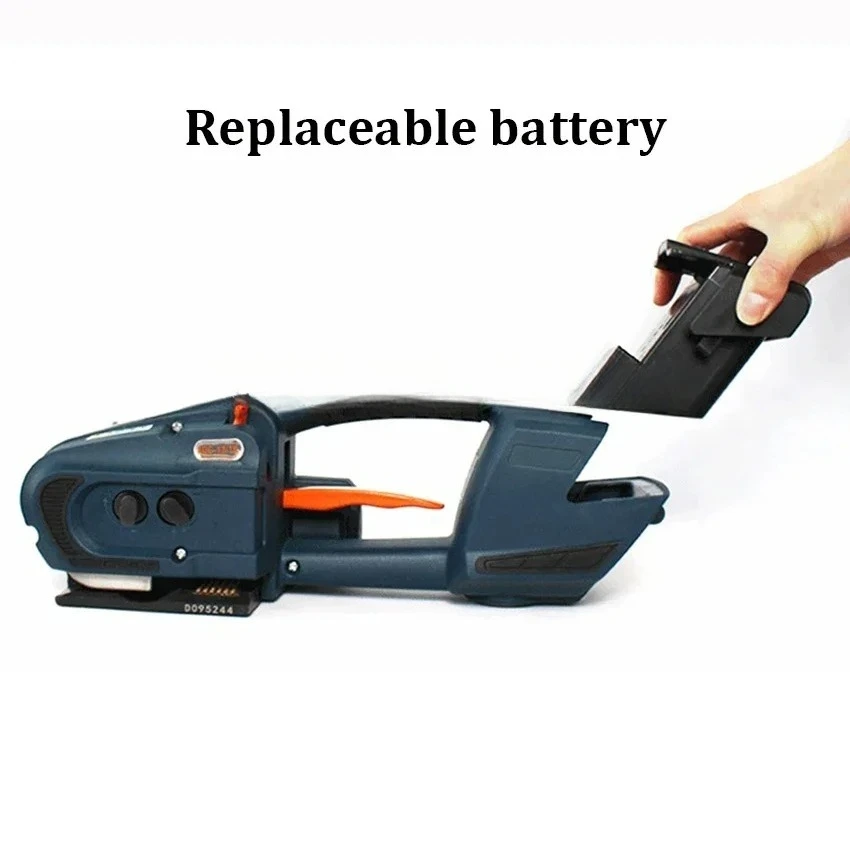 Portable Electric Strapping Machine with 2 Batteries JDC 13mm to 16mm Automatic Packaging Tool Belt Plastic Strapping