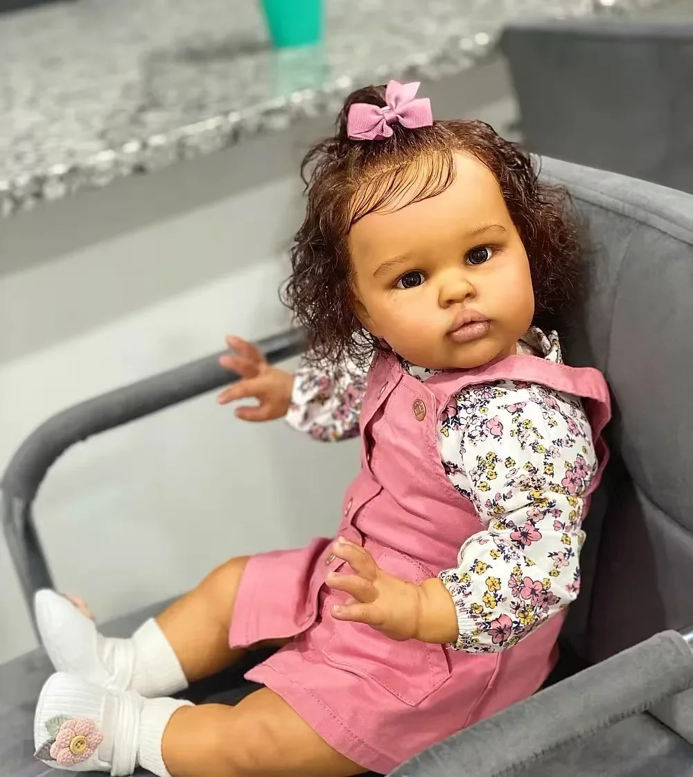 Customized Limited Supply 22inch Reborn Baby Ellie With Had-Rooted Hair Already FInished Doll With Different Dress