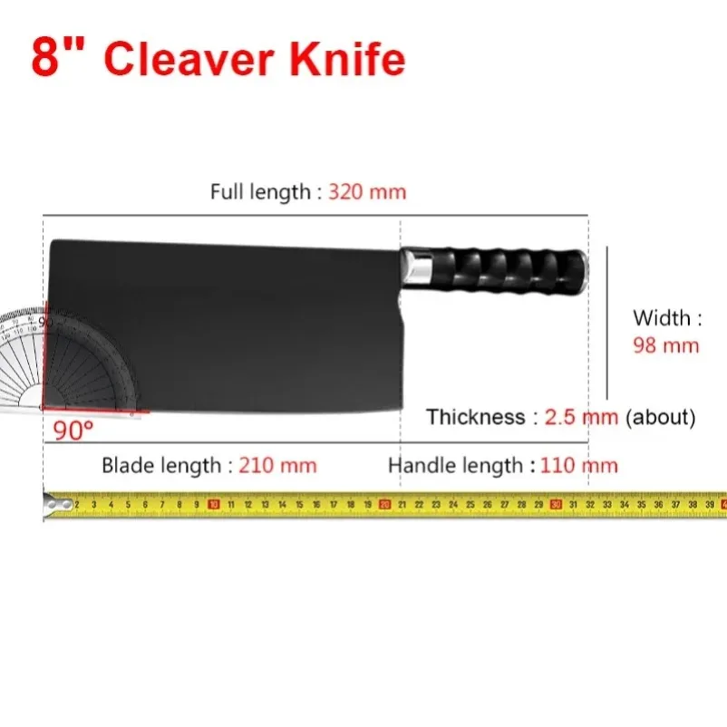Sharp Kitchen Knive Cleaver Meat Fish Chopping Vegetable Butcher Knife Stainless Steel Utility Knife Chef Cooking Cutting Cutter
