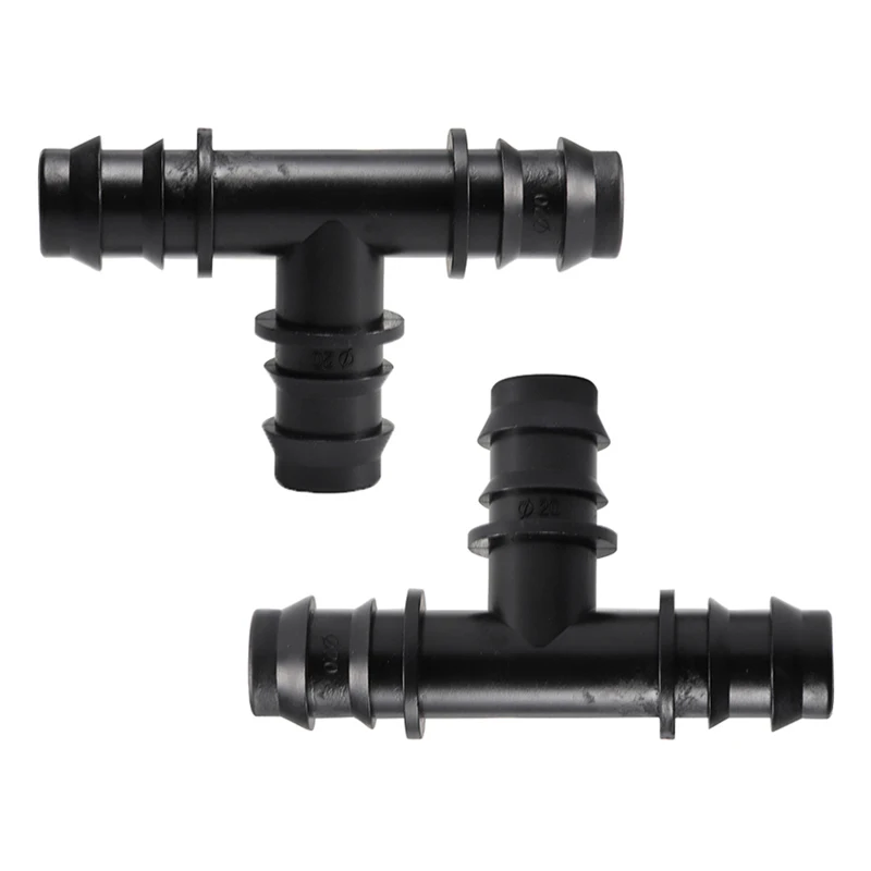 

10 Pcs16mm 20mm 25mm Barbed Tee Connectors For Garden Watering Irrigation Hose Water Pipe Joints Watering System 3-Way Parts