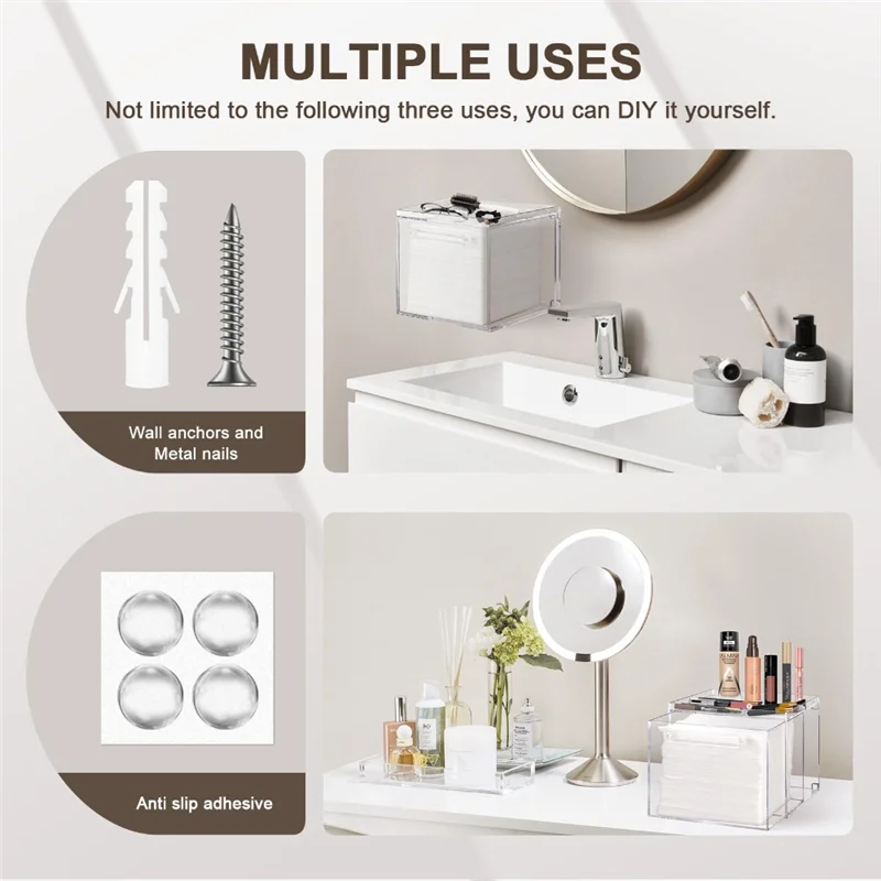 

VELIF-Clean Skin Club Чистые полотенца XL Совместимый одноразовый ящик для хранения полотенец для лица Акриловый контейнер Материал