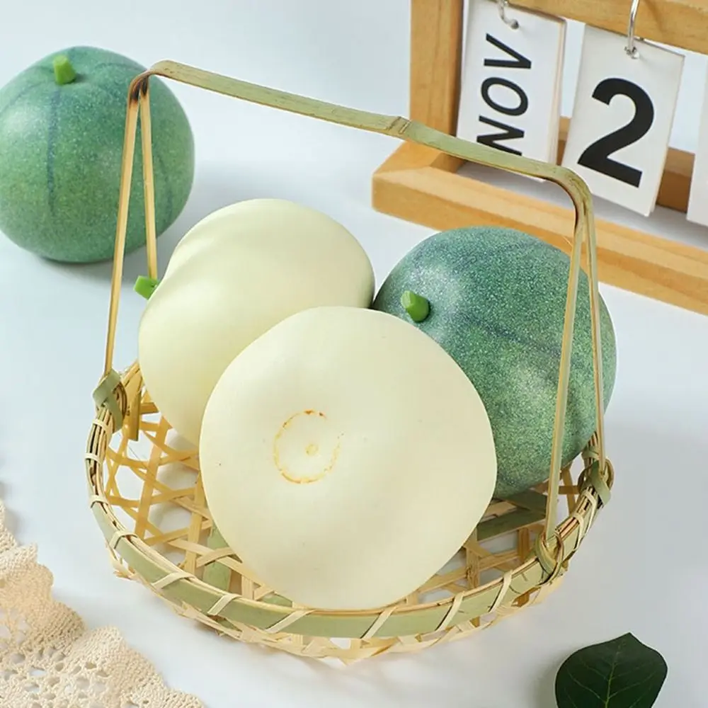 2 pezzi creativi in schiuma artificiale melone plastica realistica frutta finta decorativa simulazione realistica melone ornamento da cucina