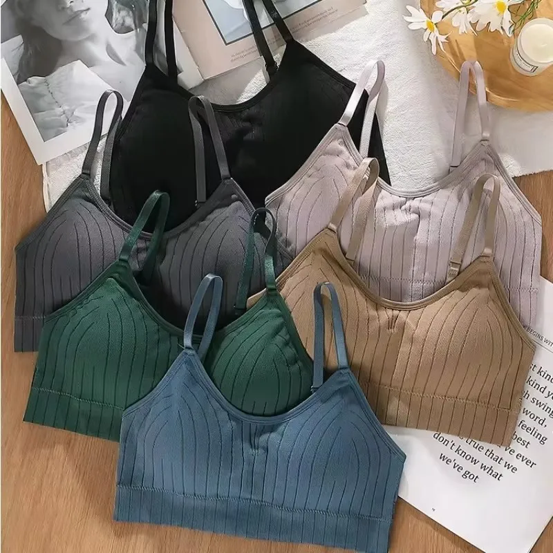 

Sexy Wireless Bralette Seamless Women Bra Padded Sleep Tops U-Shaped Back Sports Tube Top Breathable Crop Lingerie Underwear