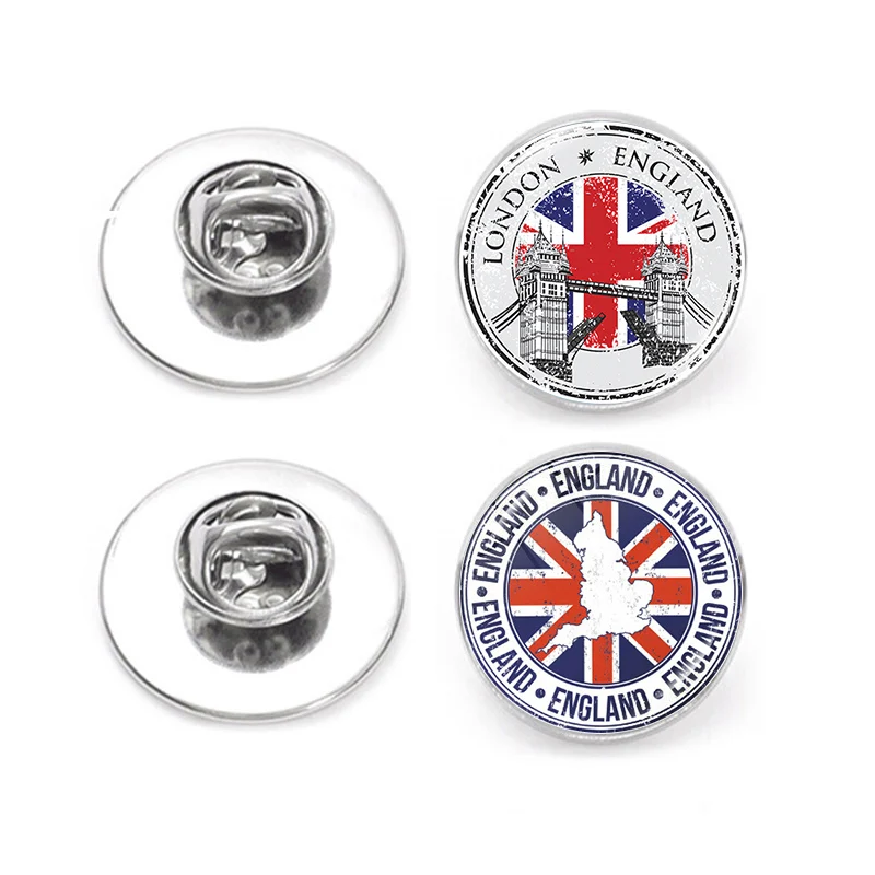 London Themed Souvenir Pins The British Flag Big Ben Building Image For Men Brooch Bag Clothes Decoration Travel Lapel Pin Gifts