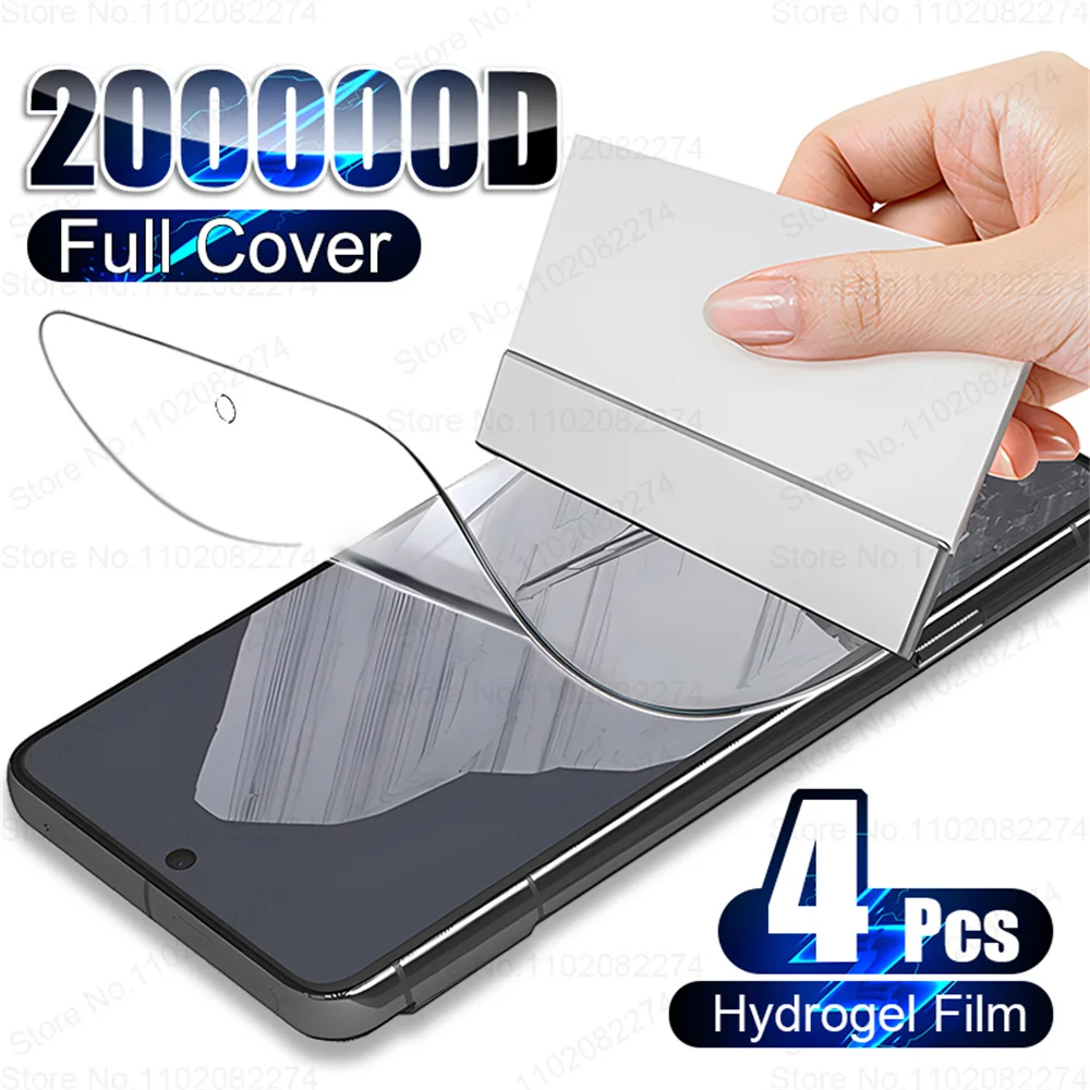 4Pcs Full Cover Screen Protector Hydrogel Film For Google Pixel 8 7 6 Pro 7A 6A Screen Protector Protective Soft Films Not Glass