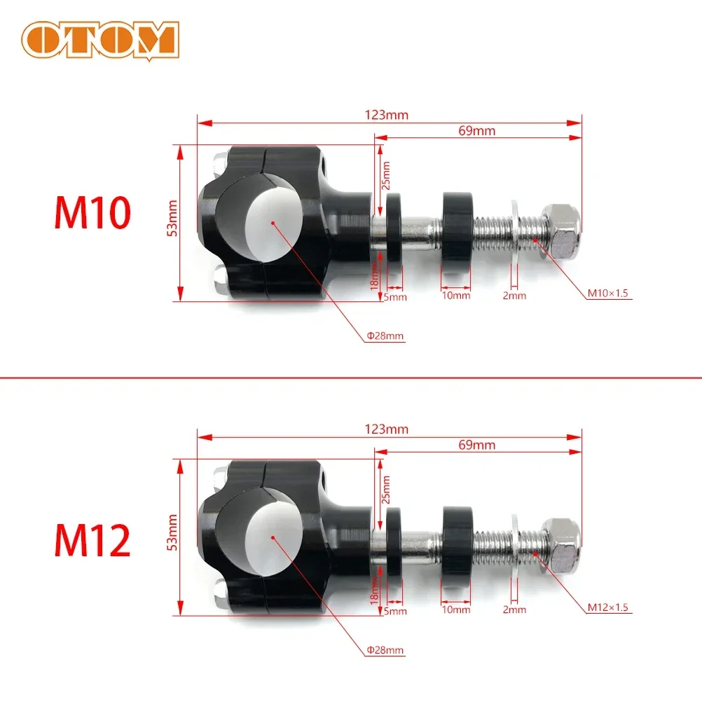 OTOM-abrazadera de manillar de motocicleta, accesorio de aleación de aluminio CNC, 1 1/8 \