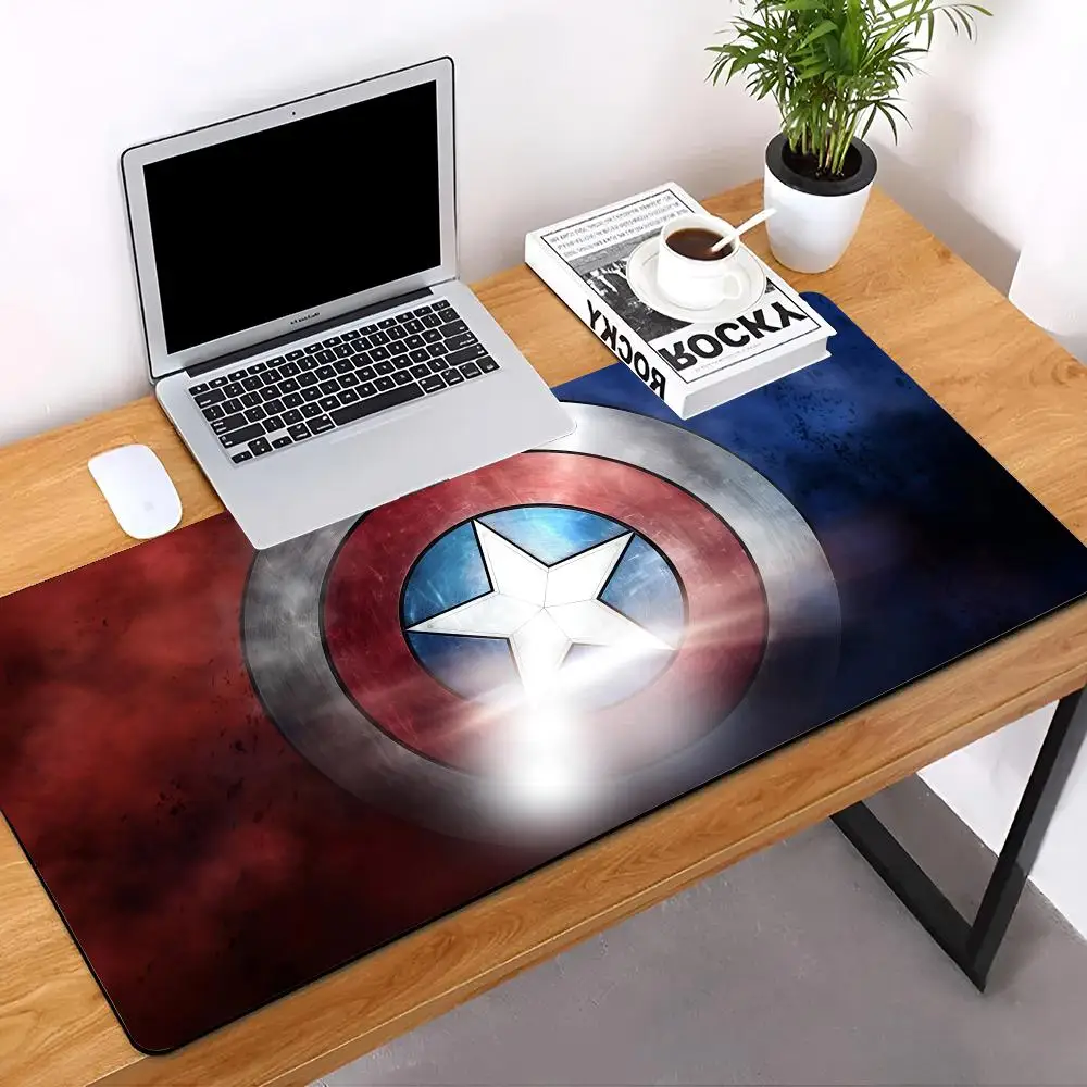 Marvel C-Captain America MINISO Mouse Pad Mouse Mat Desk Mat With Pad Gaming Accessories Prime Gaming XXL Keyboard Pad Padding M