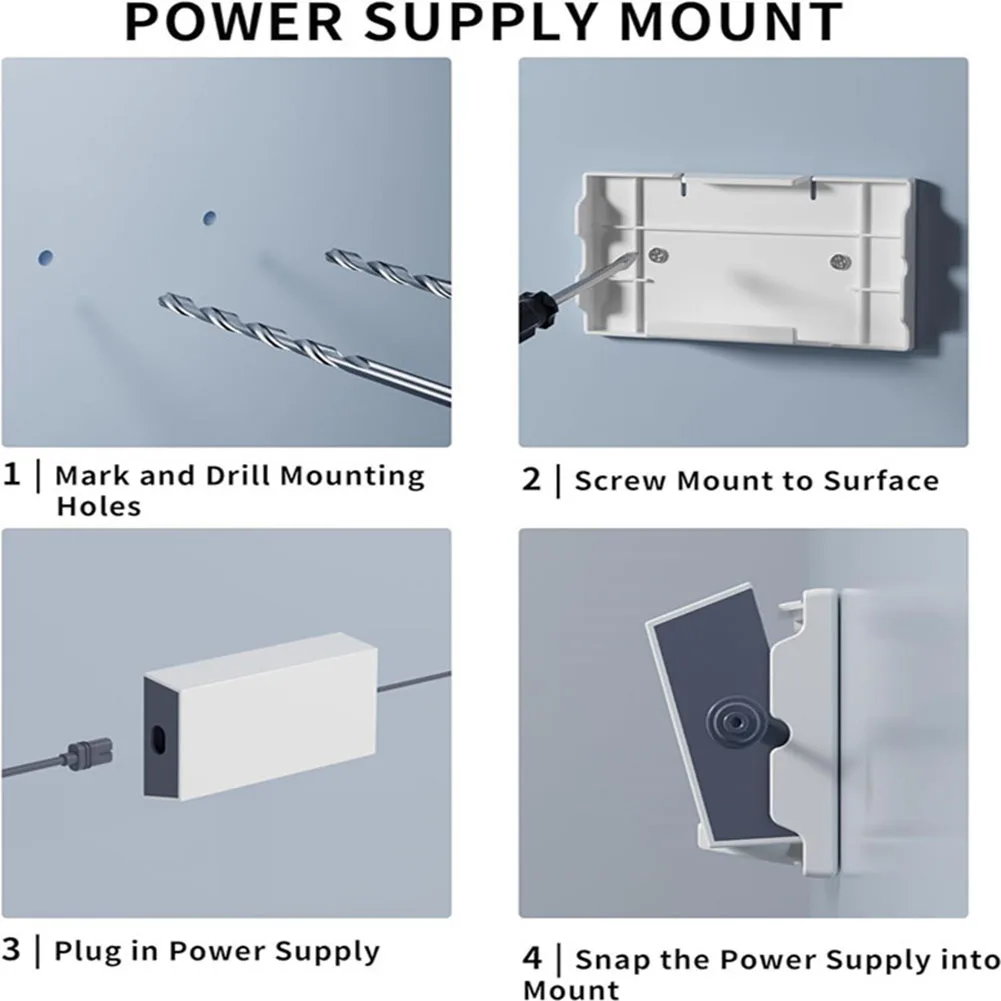 For Starlink Accessories Power Supply Bracket Power Supply Mount Kit Home Office Compact Form Impact-Resistant