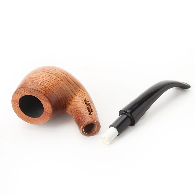 1/2PCS PIPE SET 2 in 1 Wooden Rosewood Smoking Pipe Tobacco Tube Pipe Wood With 9mm Filter 10 Smoking Tool Pipe Set Gift For Men