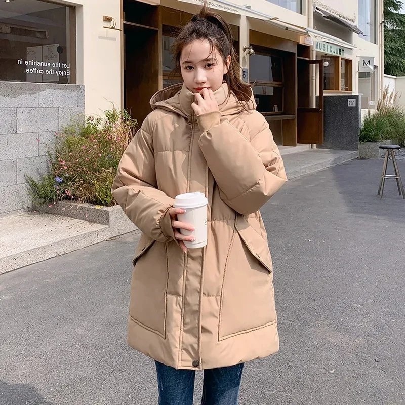 Frauen Mit Kapuze Dicke Baumwolle Jacke Winter Neue Koreanische Version Lose Und Vielseitige Mode High-end-Brot Kleidung Trend pendeln