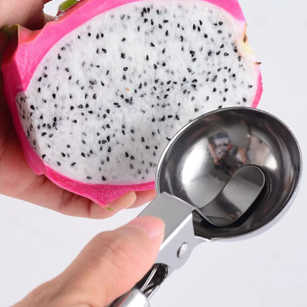 2 Piezas de Cucharas Premium de Acero Inoxidable para Helado y Frutas, para Melón, Sandía, Postres, Utensilios de Cocina