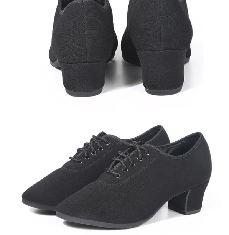 

Fashion New Breathable Anti-slip Lace up Latin Dance Shoes Medium Heel Soft Sole Ballroom Dance Shoes Modern Dance Training Shoe
