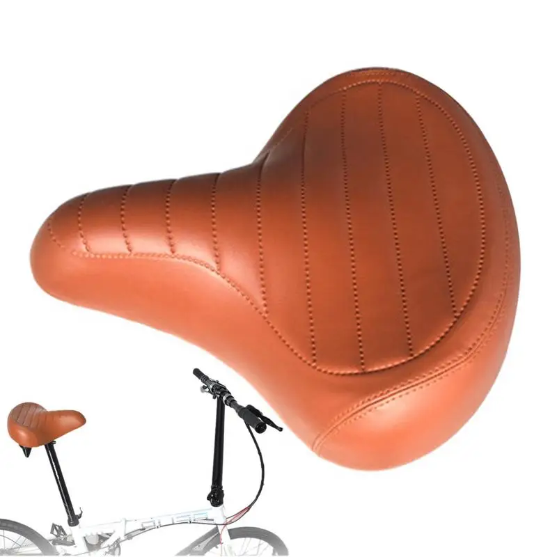 Wide Bike Seat For Men Wide Bicycle Saddle Shock Absorbing Waterproof Comfortable Wide Padded Comfortable Bike Seat For Mountain