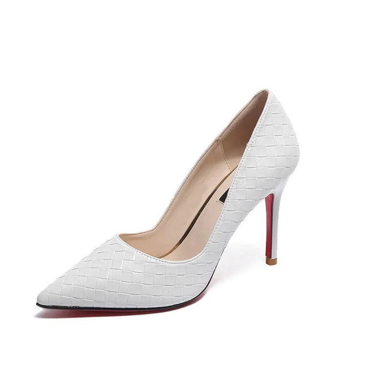 

Europe Red Bottom High Heels Pumps Spring/Autumn 2022 New Sexy Women Shoes Pointed Thin Heels Slip-on Shoes Woman Party Shoes