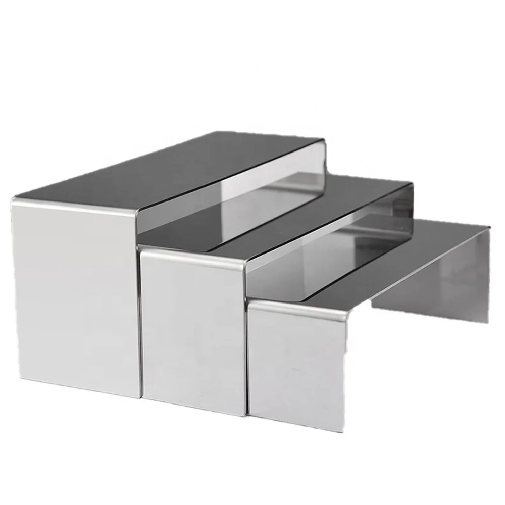 

3pcs/set Exquisite U-shaped Stainless Steel Handbag Rack Exclusive Shop Shoes Display
