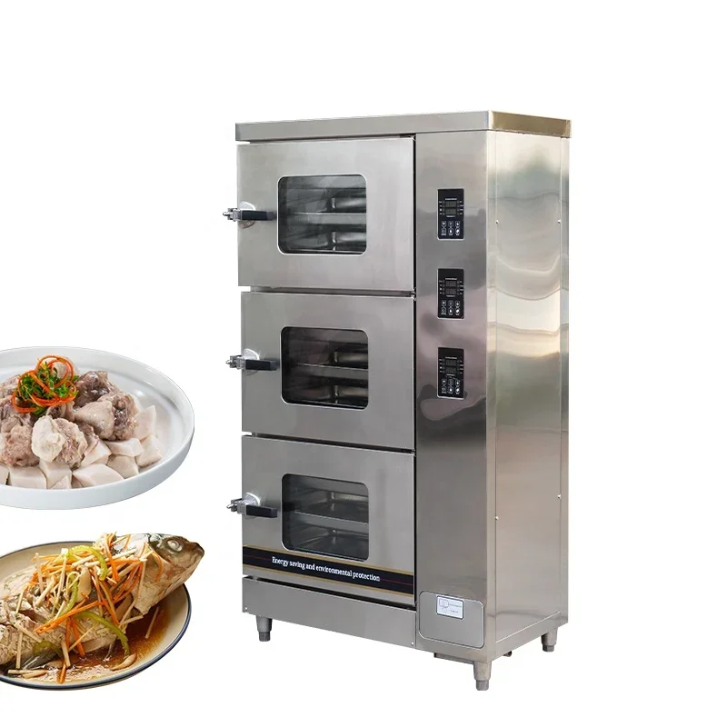 

Commercial Stainless Steel Intelligent Timing Electric Steam Heated Rice Steamer Cart Steamers Cabinet