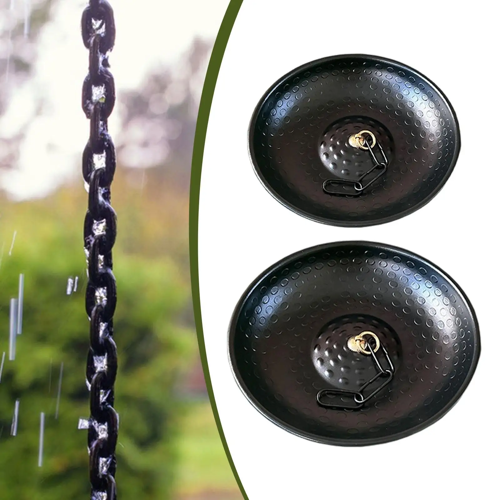 

Rain Chain Anchoring Basin for Roof Gutter Downspout with Anchor Chain Water Feature Basin for Yard Courtyard Garden Patio Lawn