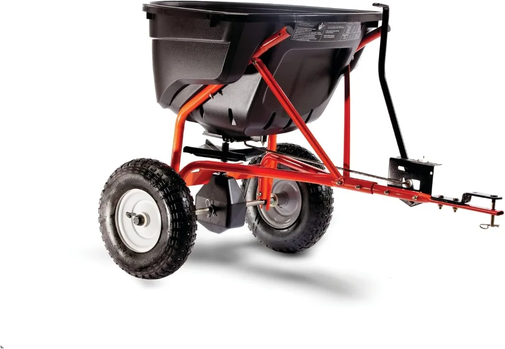 Tow-Behind Lawn & Garden Broadcast Spreader for Seed,Fertilizer,Salt,Ice Melt; Easy to use Flow Control
