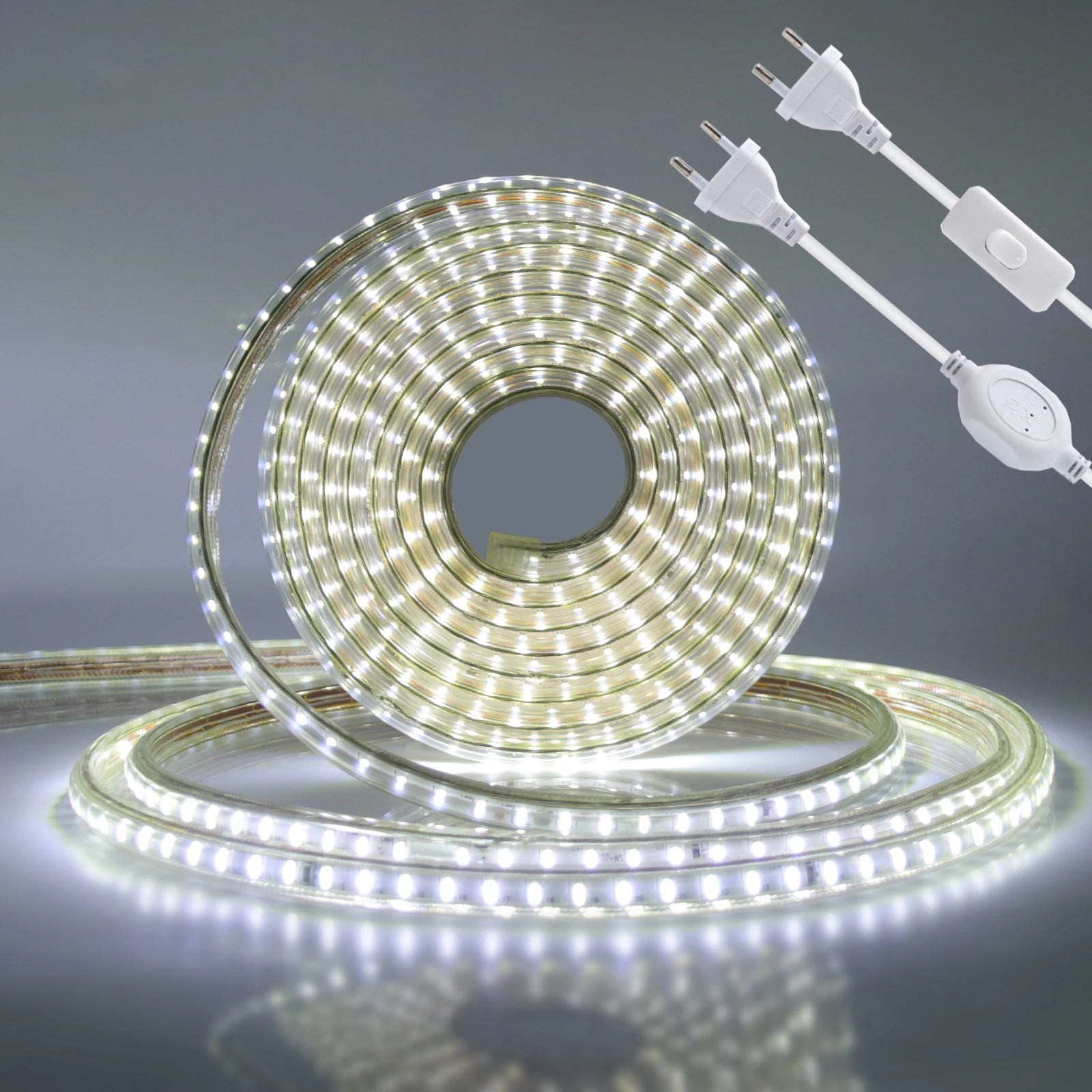 

AC 220V 3014 LED Strip Waterproof 120Leds/M Flexible LED Tape Ribbon Blue/Warm White/White Outdoor Lamp 10M 15M 20M 30M 50M 100M