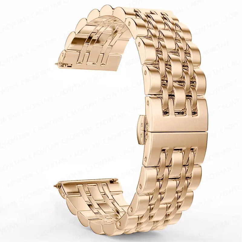 22 mm 20 mm Band für Samsung Galaxy Watch 6 4 5 45 mm Gear S3 46 mm 42 mm Active2 40 44 mm Edelstahlarmband für Amazift BIP 2 GTR