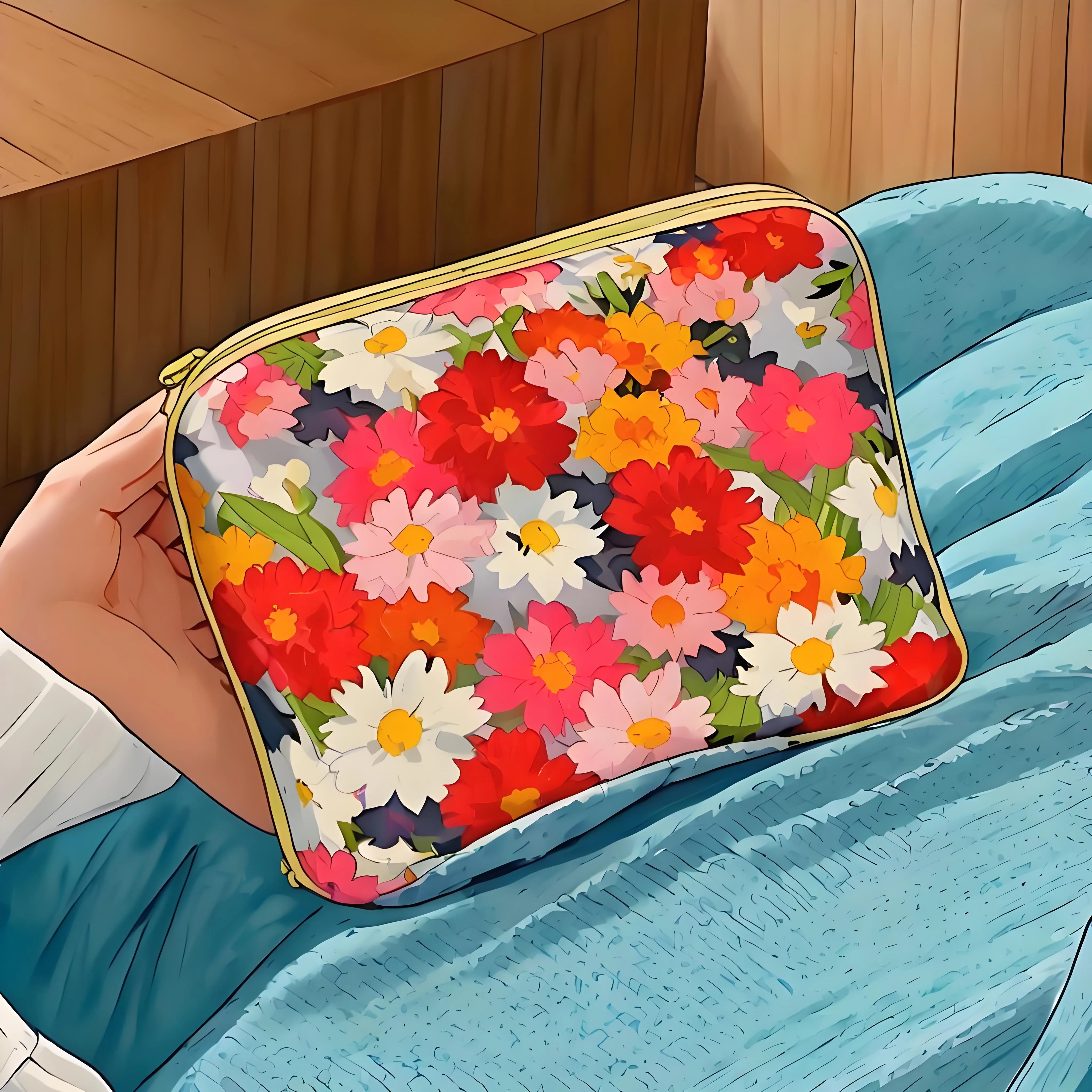 

Women Retro Floral Clutch Wallet Purse Lipstick Bag Key Lady Cotton Travel Makeup Storage Bag Pouch Mini Small Zipper Coin Purse