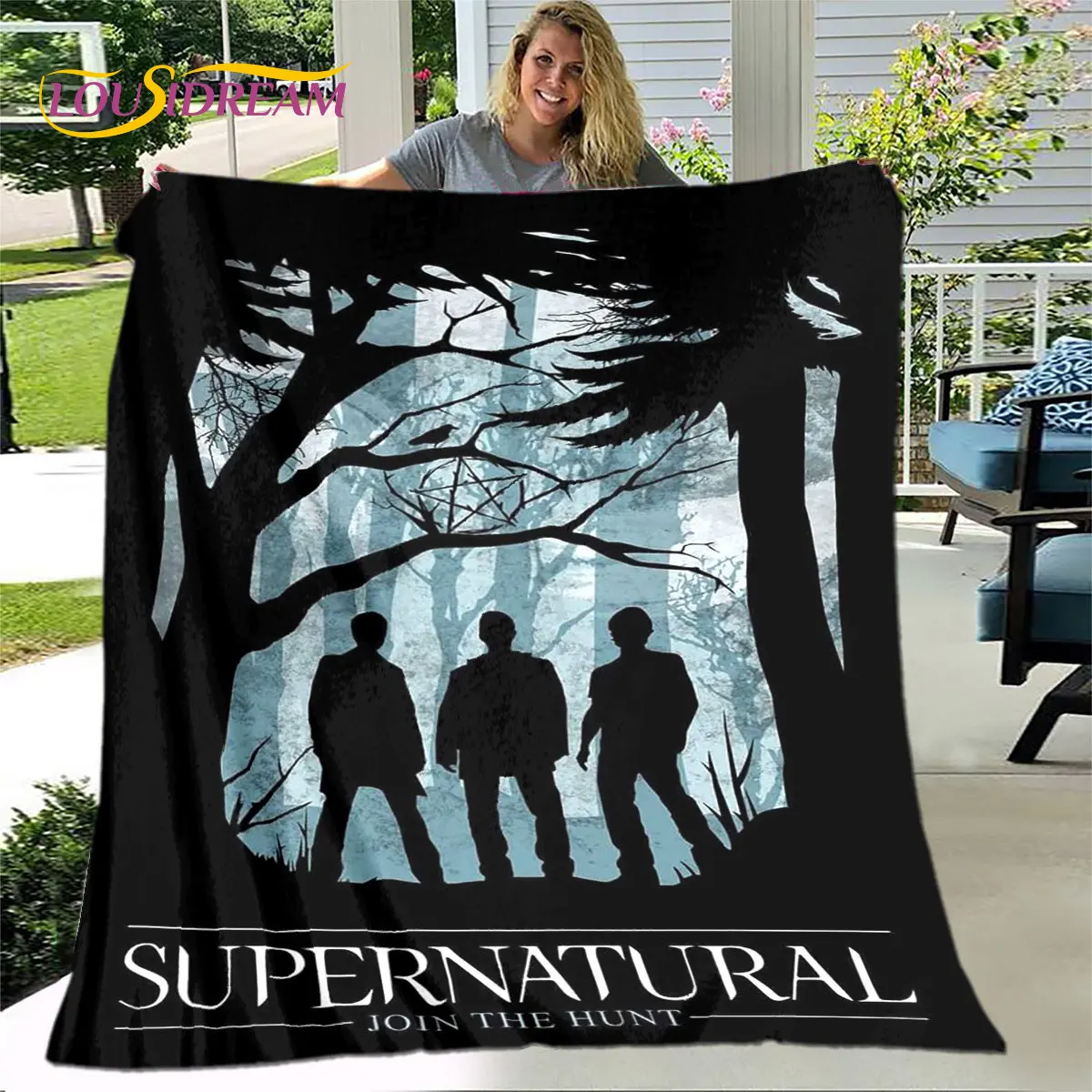 Supernatural Blanket,Flannel Blanket Throw Blanket,Warm Blanket for Home Living Room Bedroom Beds Sofa Office Outdoor Picnic