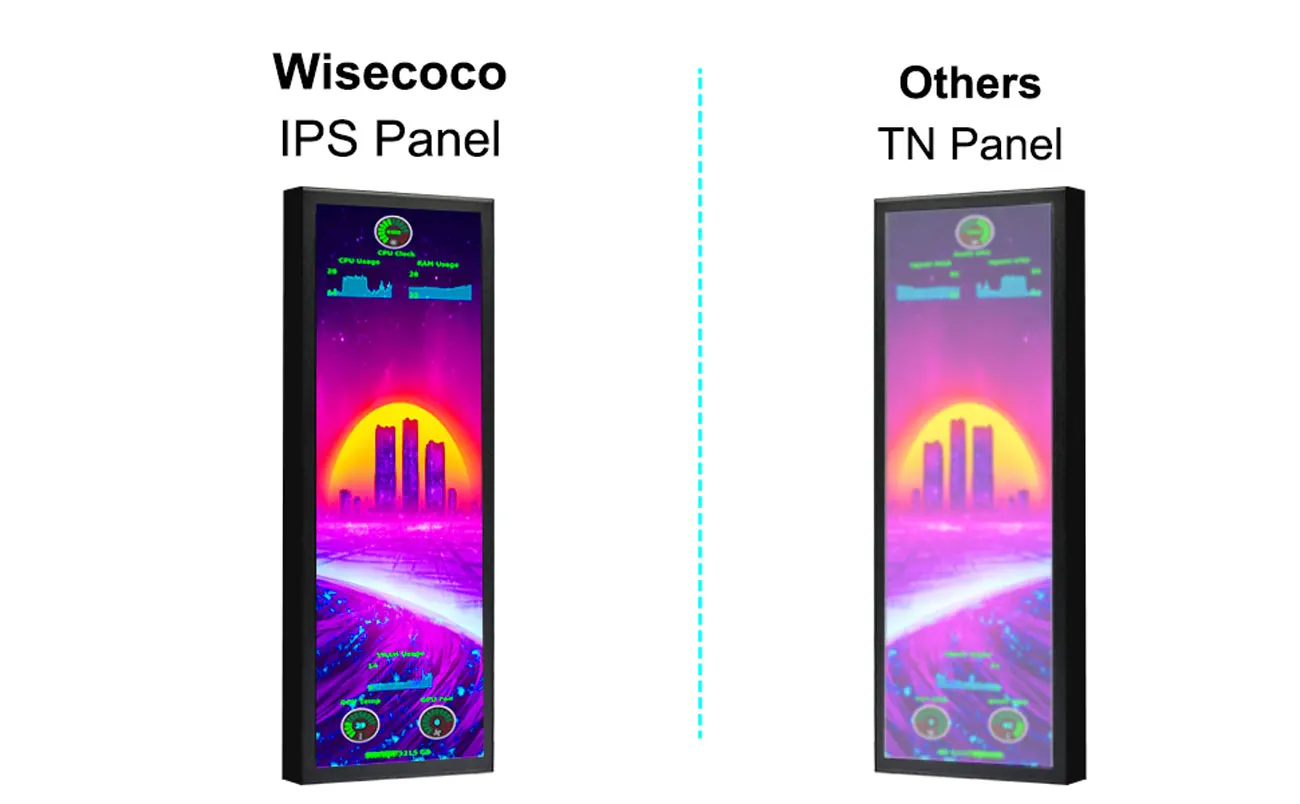 Imagem -04 - Wisecoco-monitor Portátil de Toque Capacitivo 8.8 480x1920 Tira Longa Barra Esticada Lcd Aida64 Sub Display pc Display Ultrawide