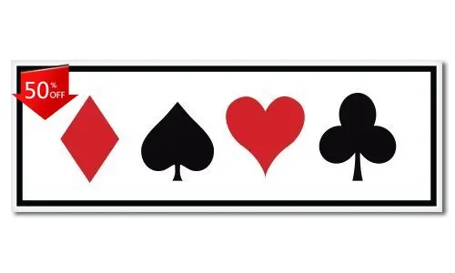 Card Suits Heart Spade Trendy Motor Home Camper Van Window Car Decoration Unique Vintage Aesthetic