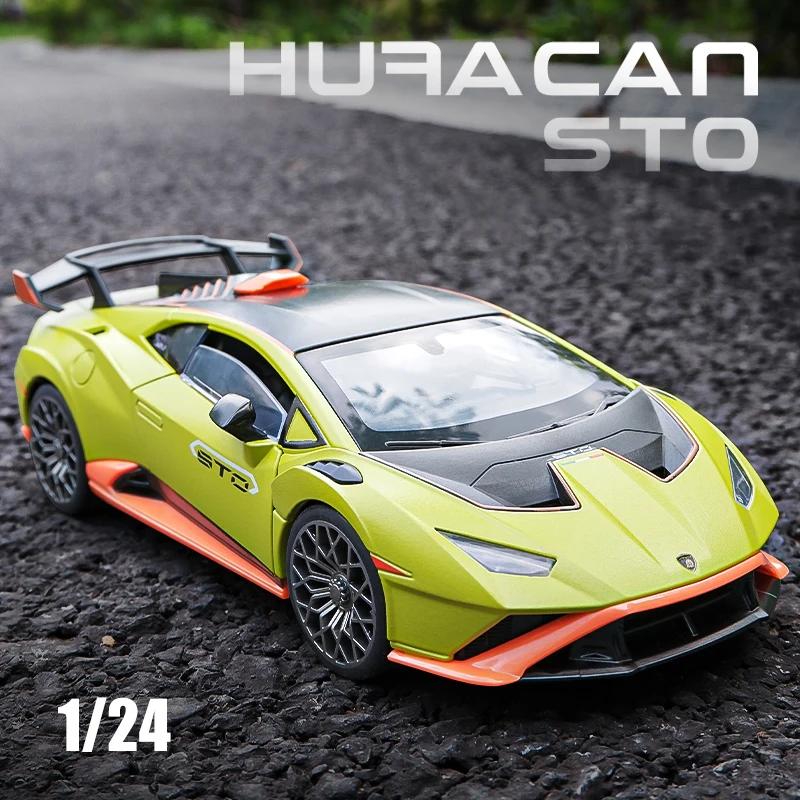 1:24 lambos huracan sto legierung modell auto spielzeug druckguss metallguss sound und leichtes autos pielzeug für kinder fahrzeug