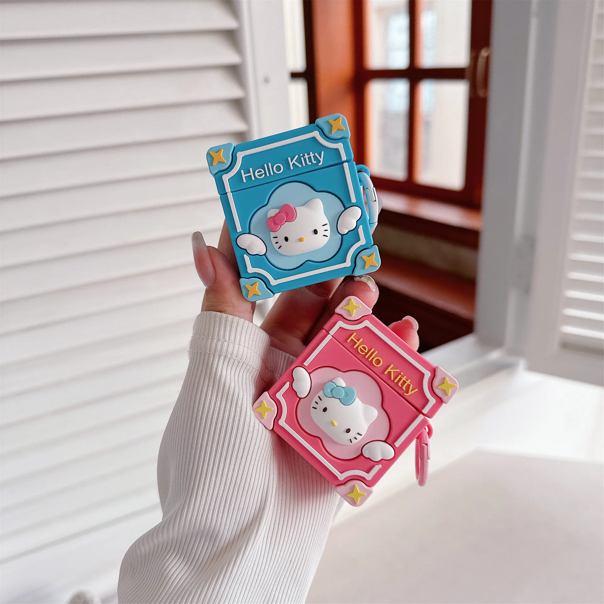 For Airpods Pro 2 Case,Hello Kitty Book Style Case For Airpods Pro Case,Silicone Protective Earphone Cover For Airpods 1/2 Case