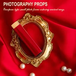 Vintage Gold Photo Frame Photography Backgdrop Props European Style Jewelry Nail Art Photo Background Decoration Accessories
