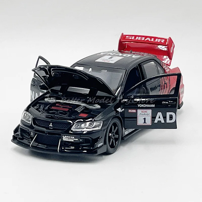 Modèle de voiture moulé sous pression 1:32, jouet Lancer EVO, retirer avec son et lumières, réplique Miniature