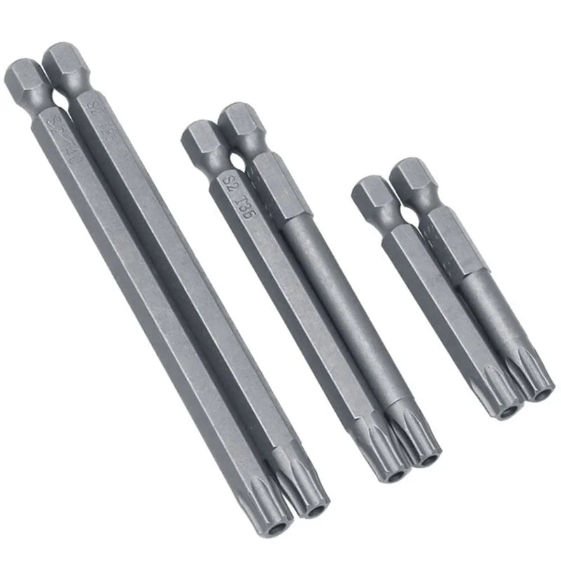 Security Bit Set Tamper Proof Screwdriver Drill Bit Screw Driver Bits Torx Flat Head 1/4" Hex Driver Bits